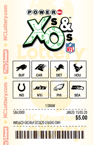 Powerball Xs and Os Ticket